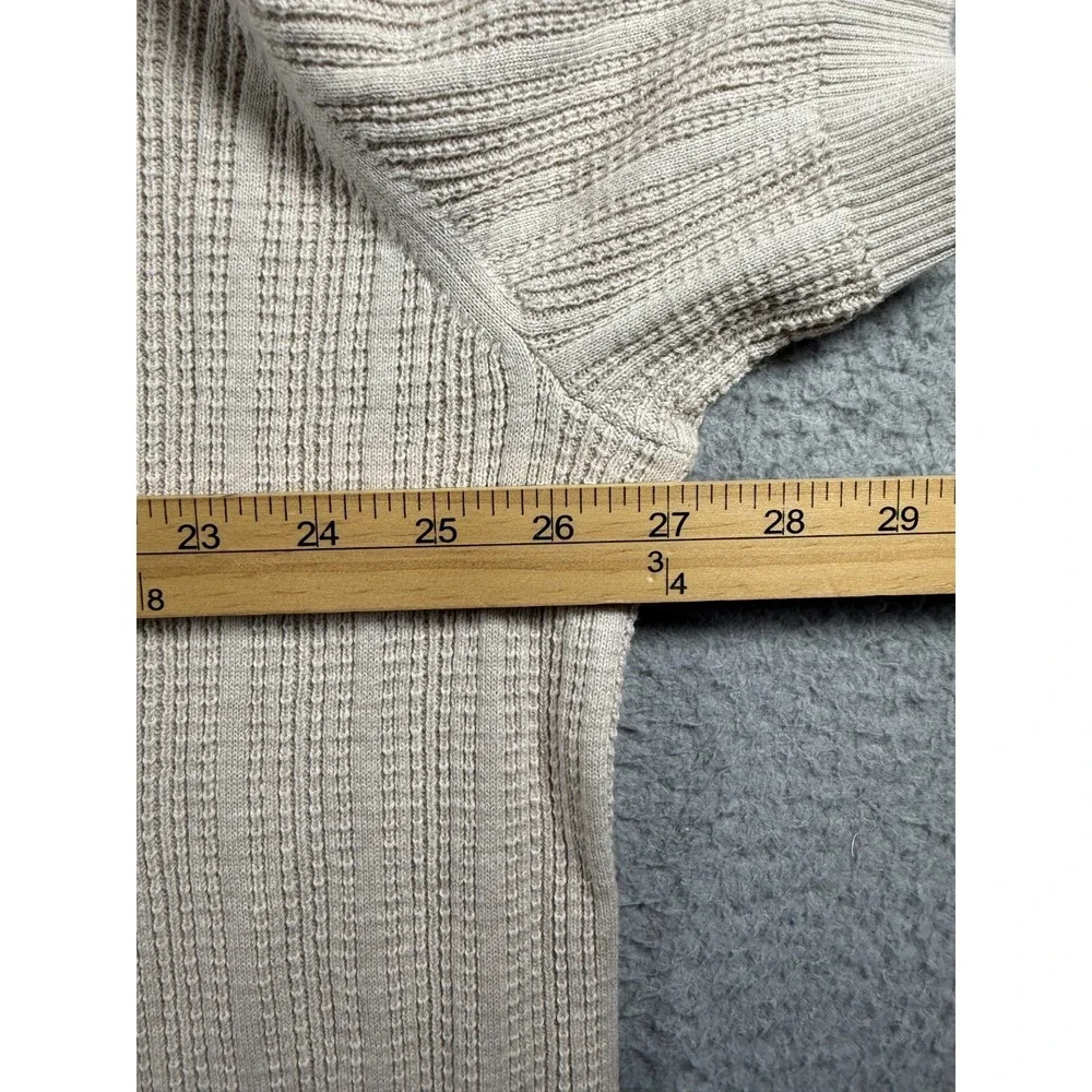 Banana Republic Textured Cotton Polo Cardigan Mens Size 2XL Beige Short Sleeve